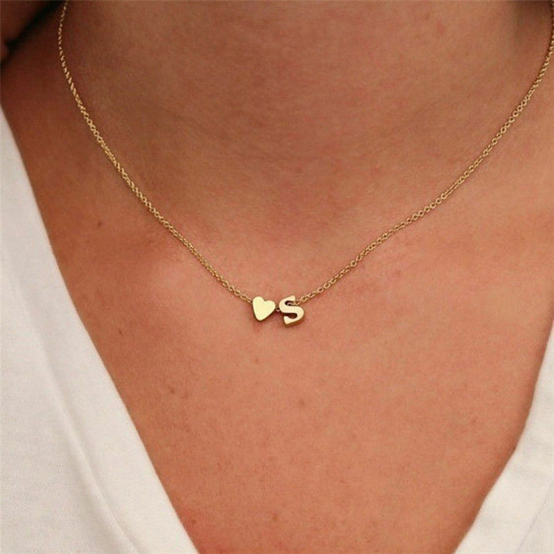 Ria Initial Letter Gold Necklace Image