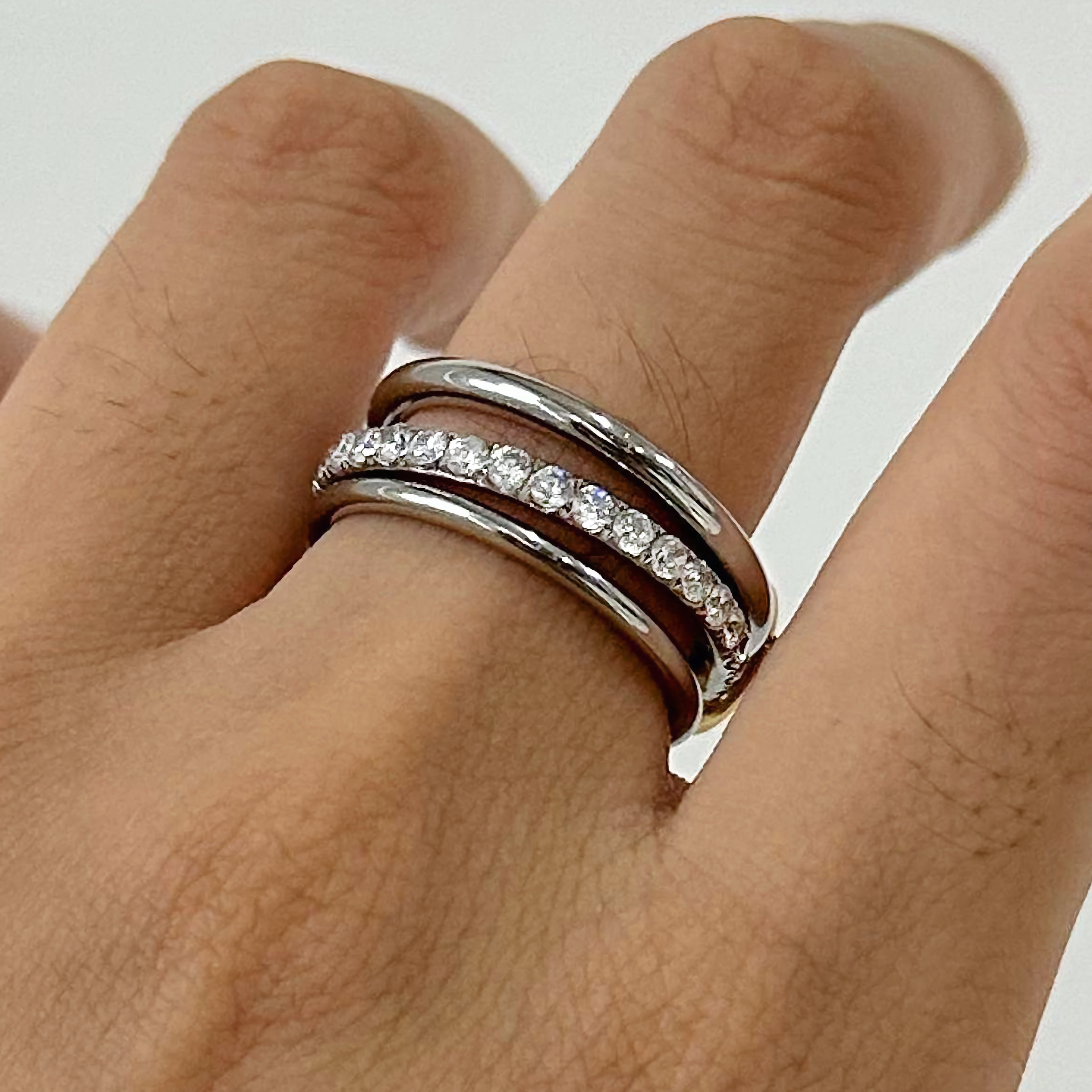 Evadne Diamond Ring Stack Image