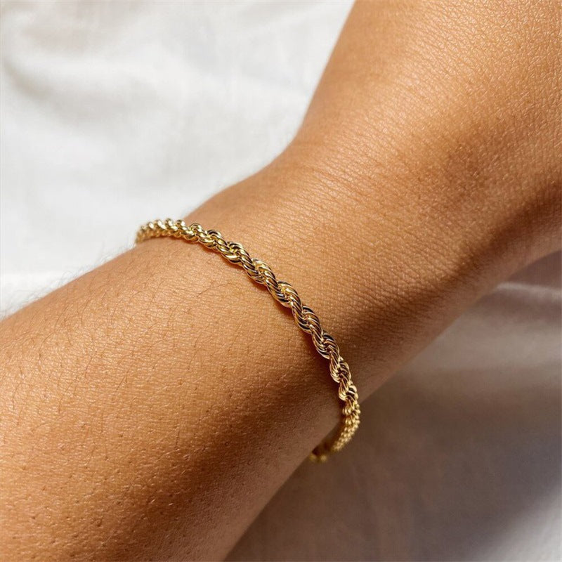 Gigi Rope Chain Gold Bracelet Image