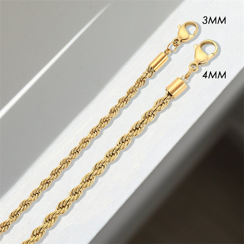 Bianca Rope Chain Gold Necklace Image