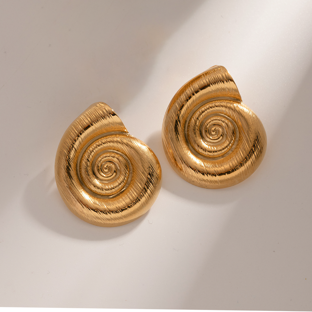 Nauticia Gold Shell Earrings