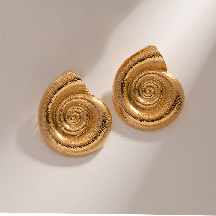 Nauticia Gold Shell Earrings