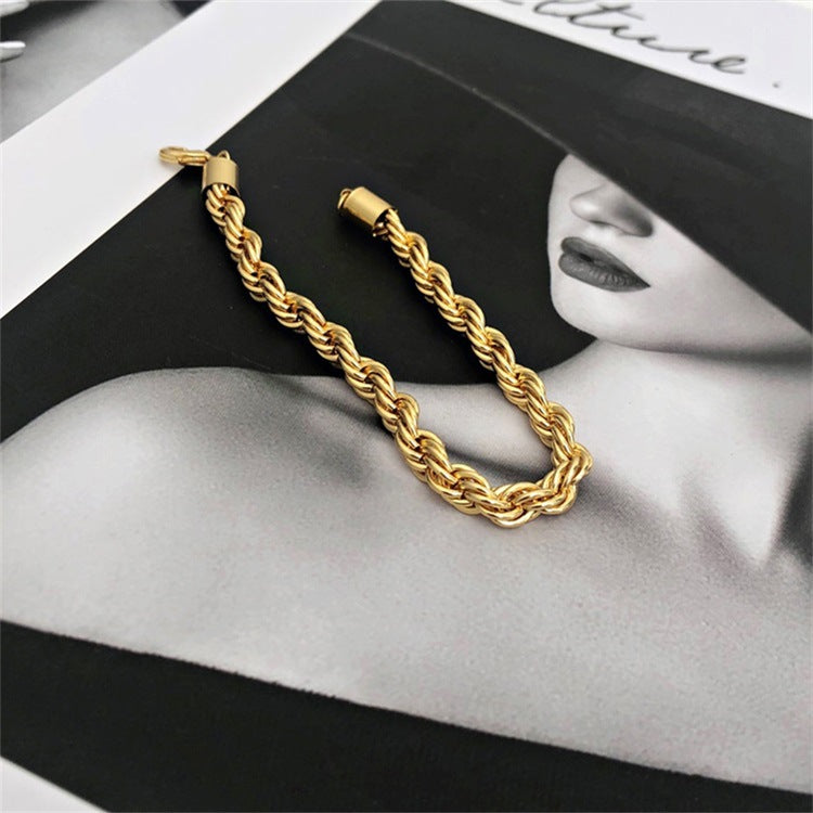 Gigi Rope Chain Gold Bracelet