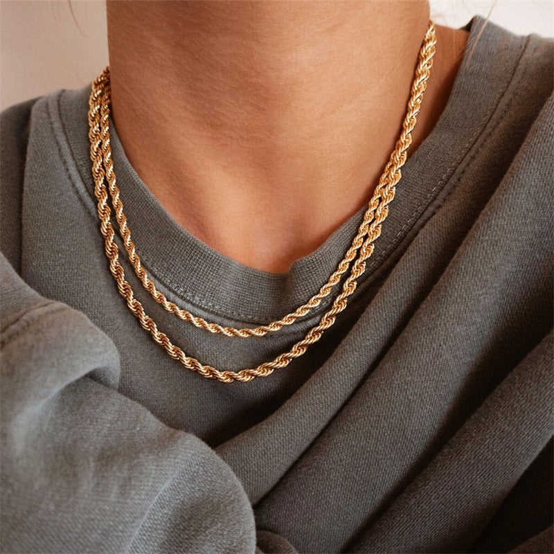 Bianca Rope Chain Gold Necklace Image