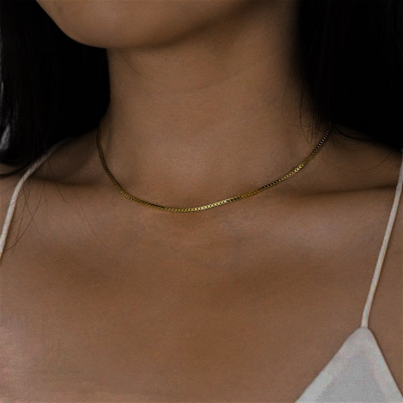 Danica Box Chain Gold Necklace Image