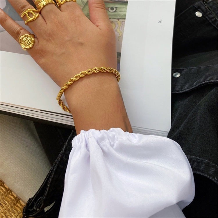 Gigi Rope Chain Gold Bracelet Image