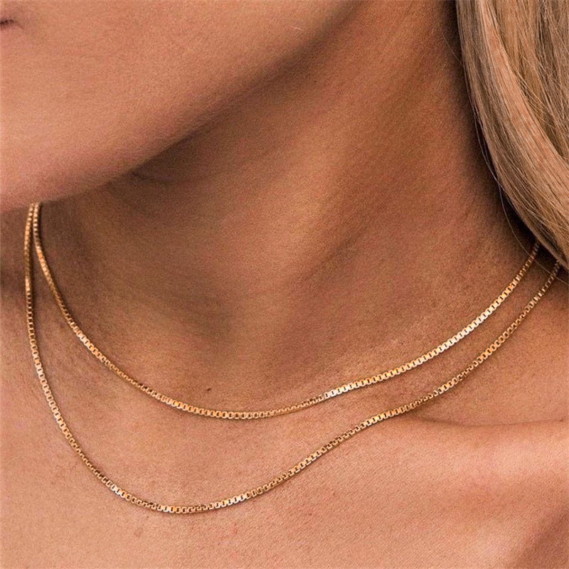 Danica Box Chain Gold Necklace Image