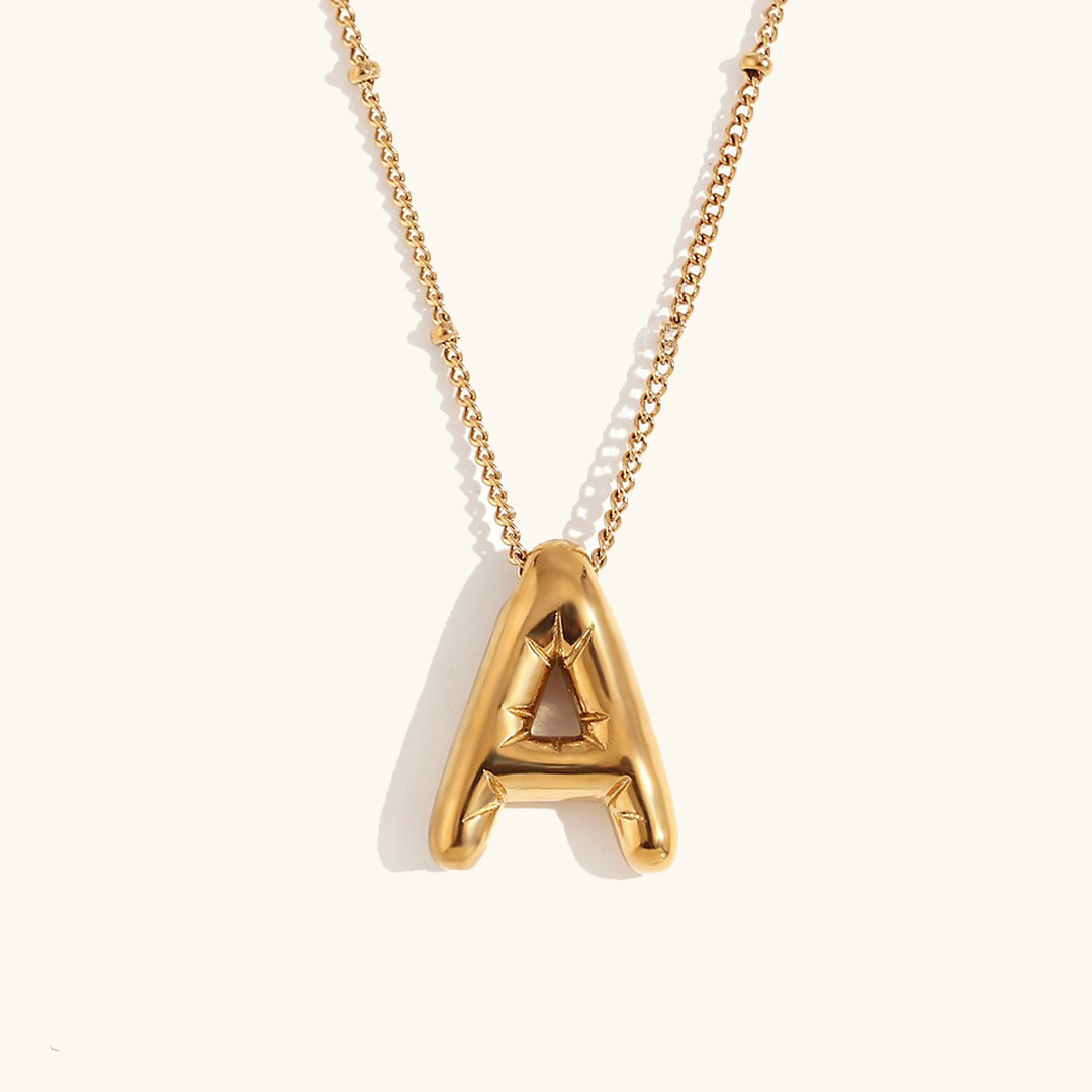 Balloon Gold Initial Necklace Image