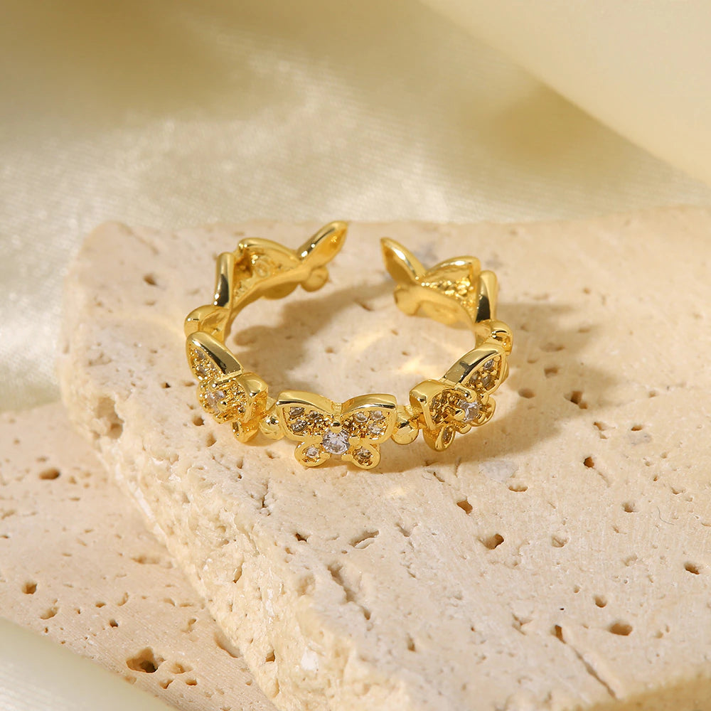 Colleen Butterfly Gold Ring Image