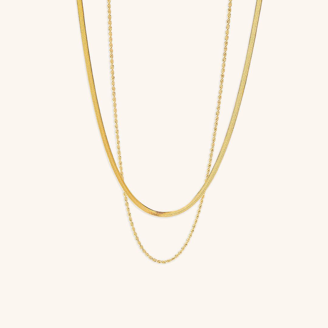 Hailey Layered Gold Chain Necklace Image