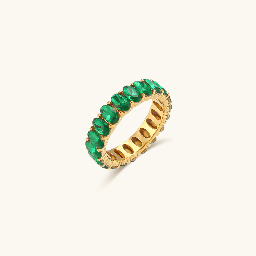 Antoinette Diamond Simulant Gold Ring Image