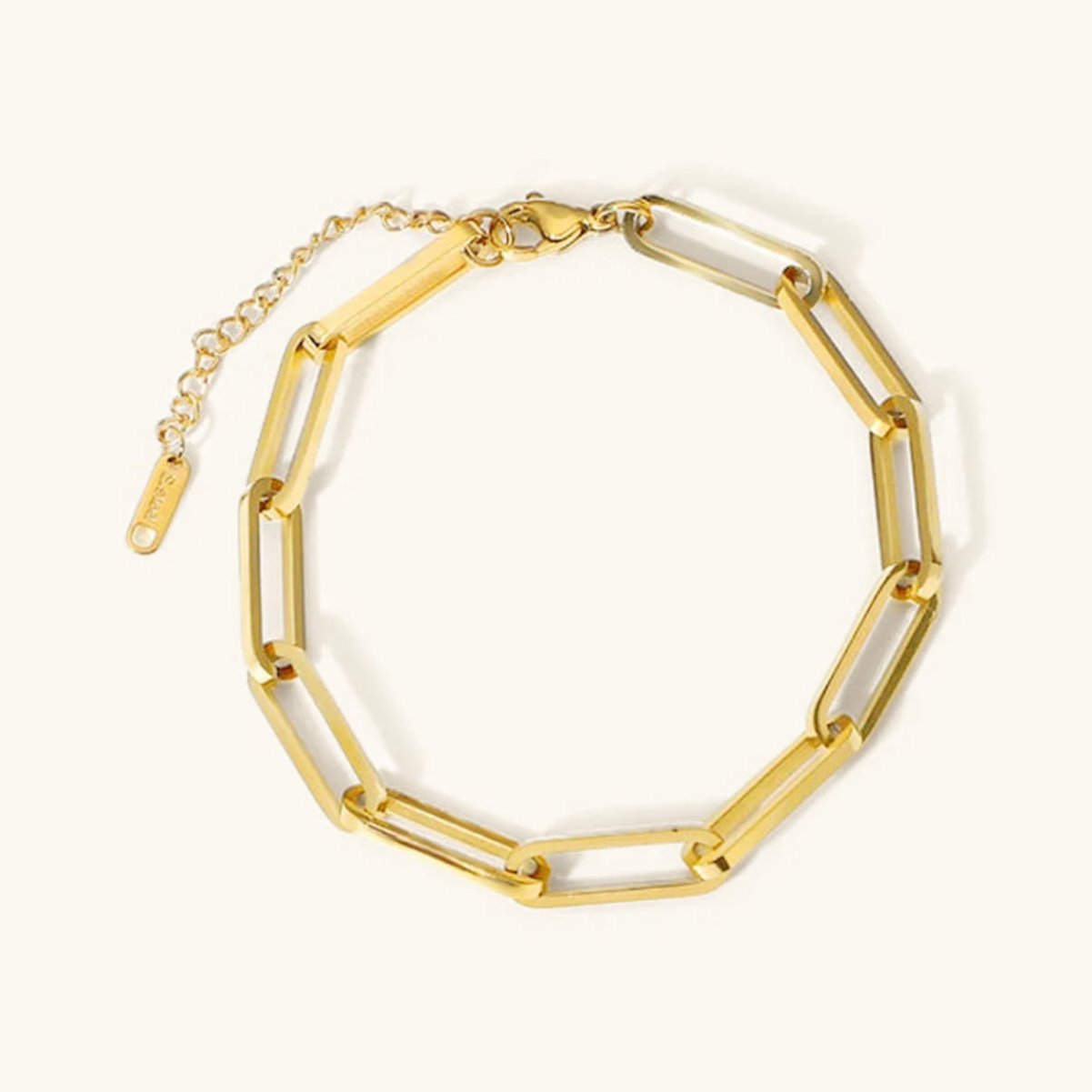 Asta Gold Paperclip Chain Bracelet Image