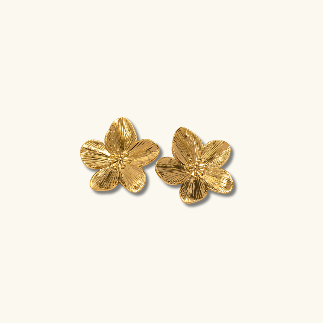 Allysa Flower Gold Earrings Image