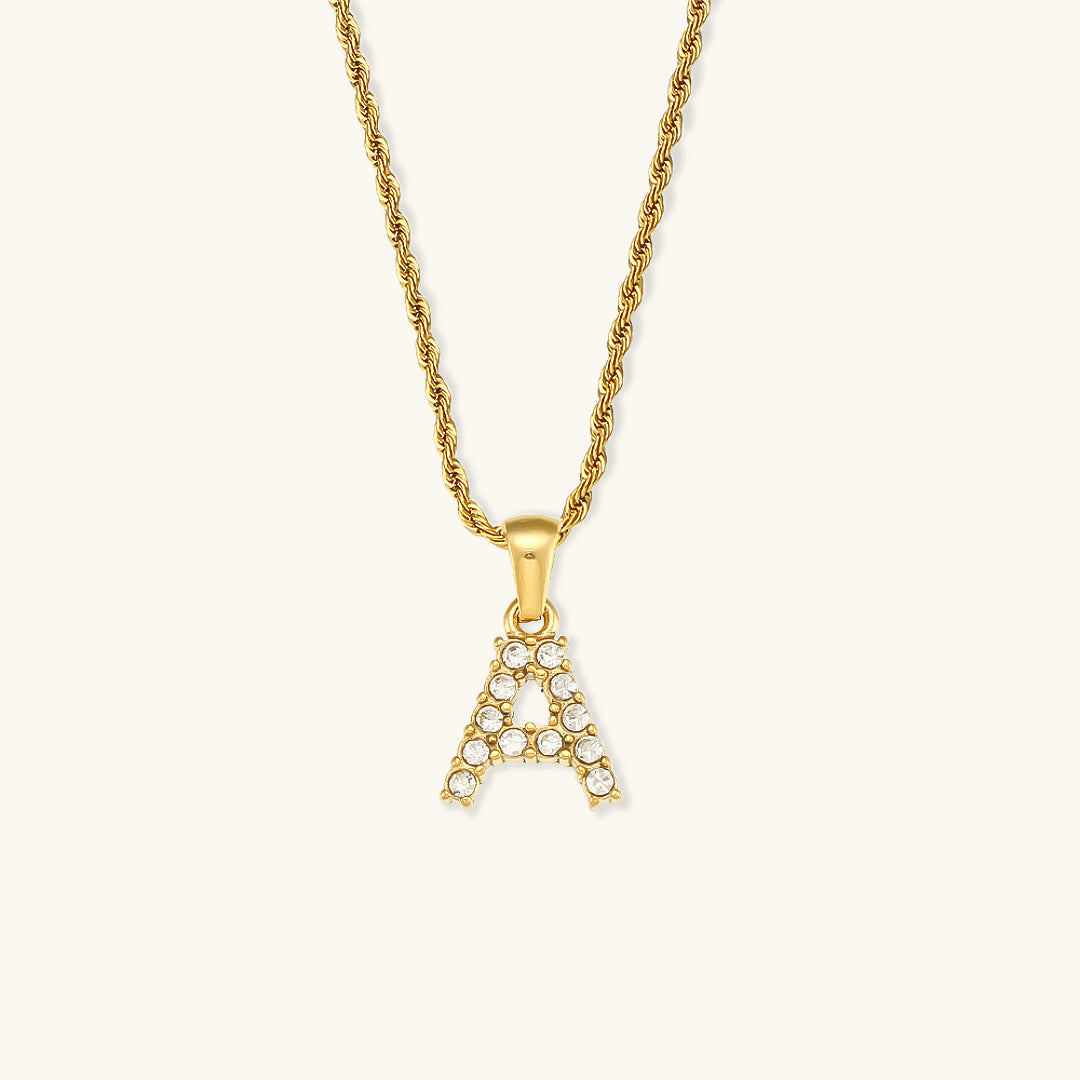 Maeve Letter Initial Diamond Necklace Image