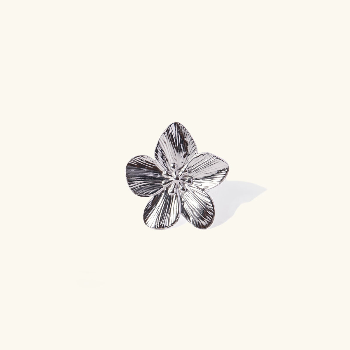 Alina Silver Petal Ring Image