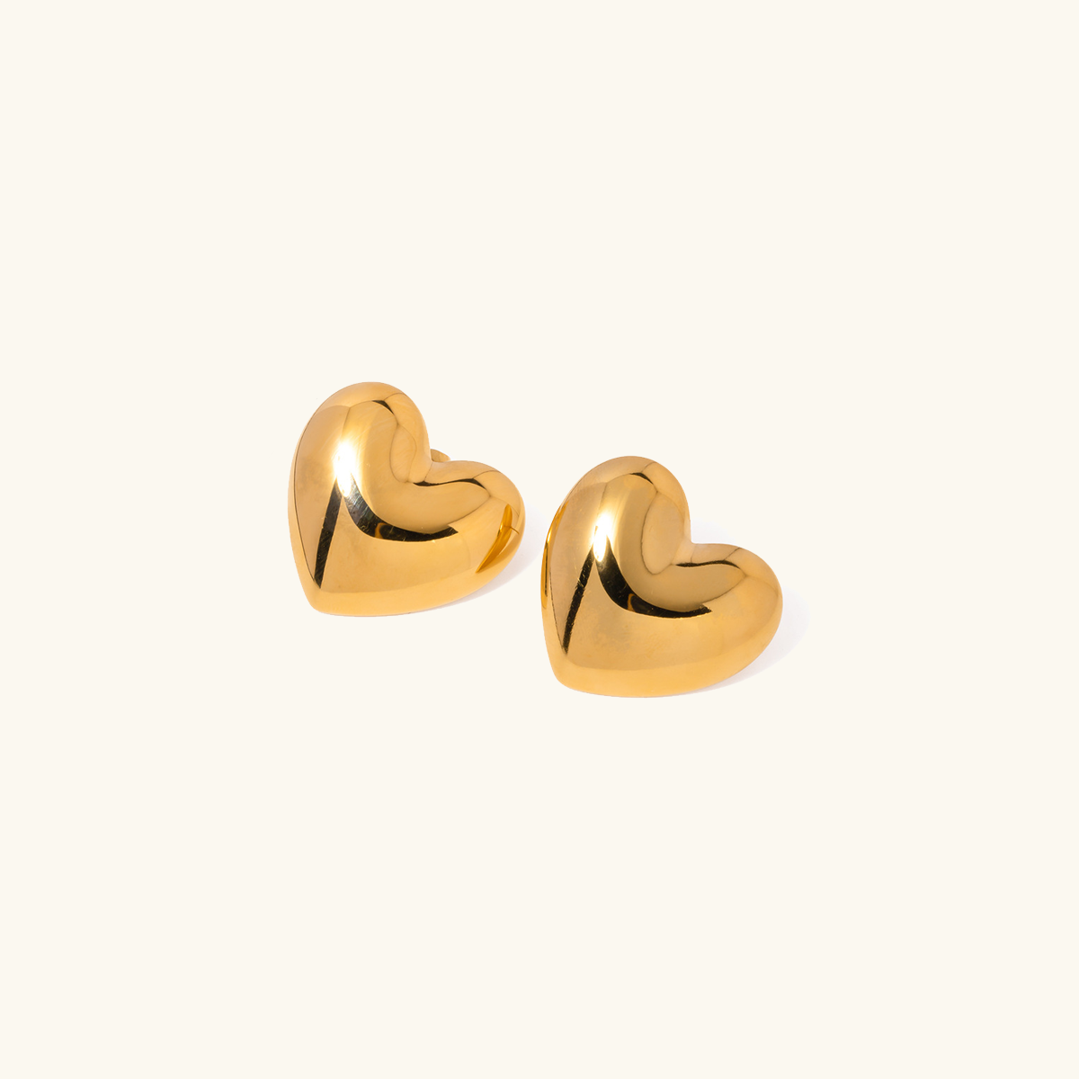 Aubree Gold Heart Earrings Image