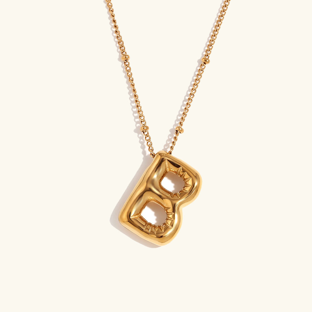 Balloon Gold Initial Necklace Image