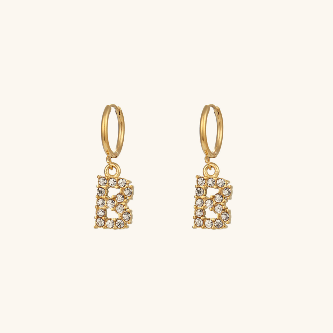 Wilhemina Initial Letter Earrings Image