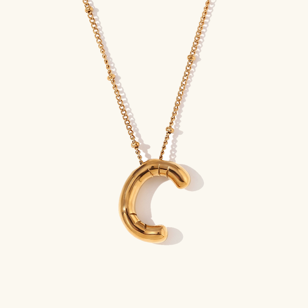 Balloon Gold Initial Necklace Image