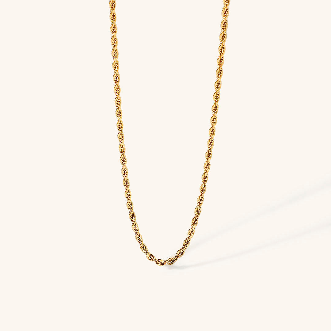 Calle Rope Chain Gold Necklace Image