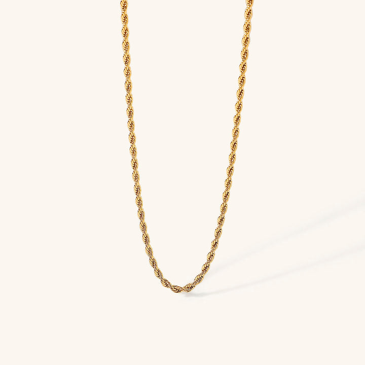 Calle Rope Chain Gold Necklace