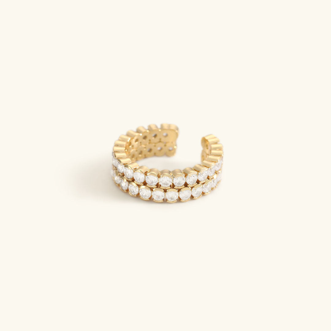 Cassandra Studded Gold Ring Image