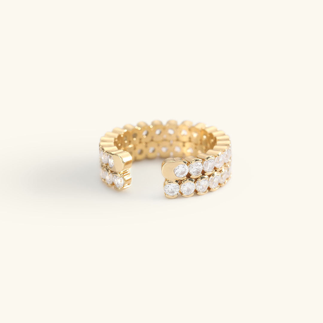 Cassandra Studded Gold Ring Image