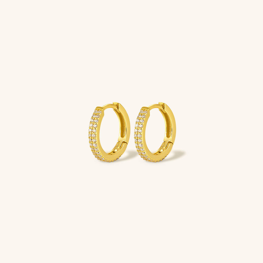 Cathy Paved Hoop Earrings Image