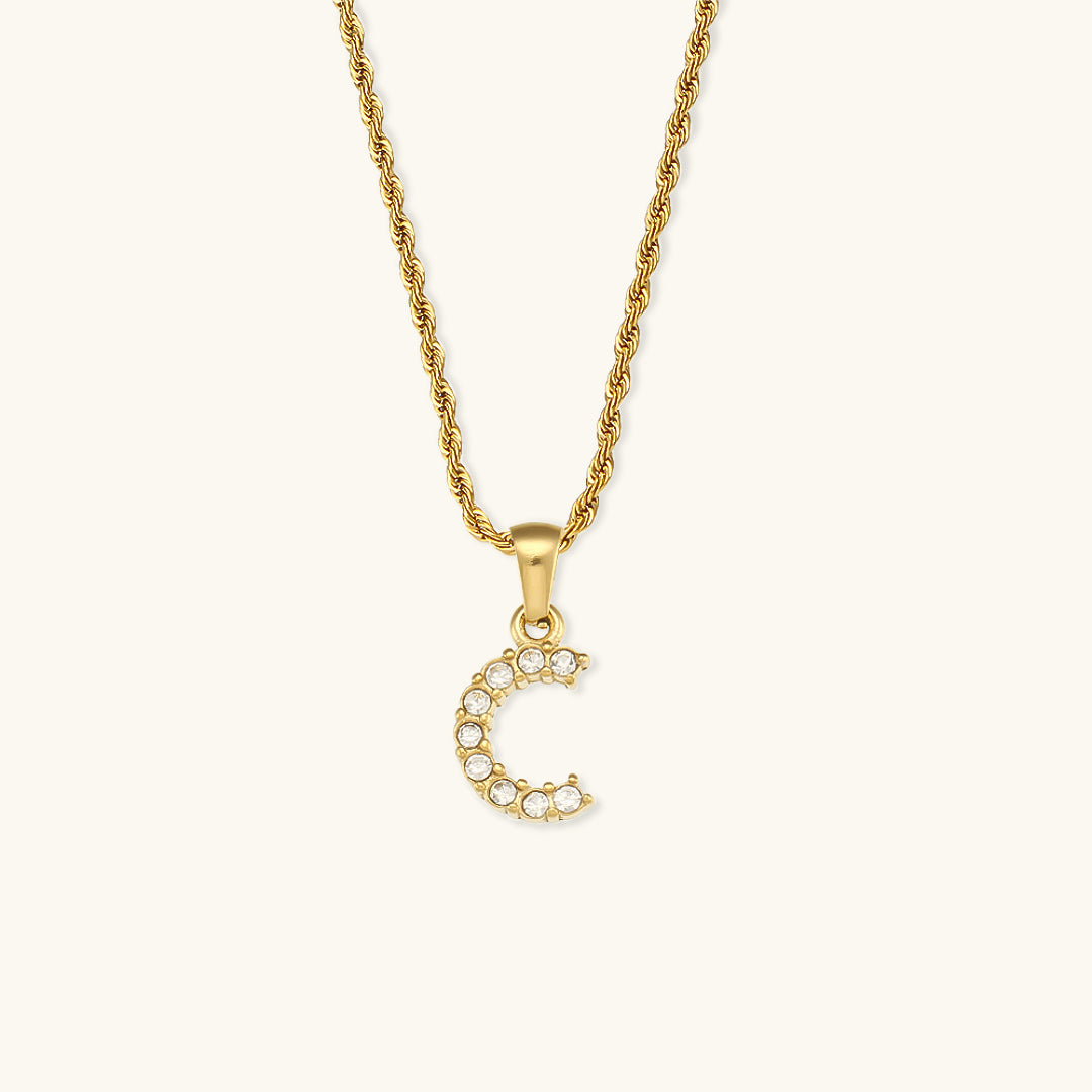 Maeve Letter Initial Diamond Necklace Image