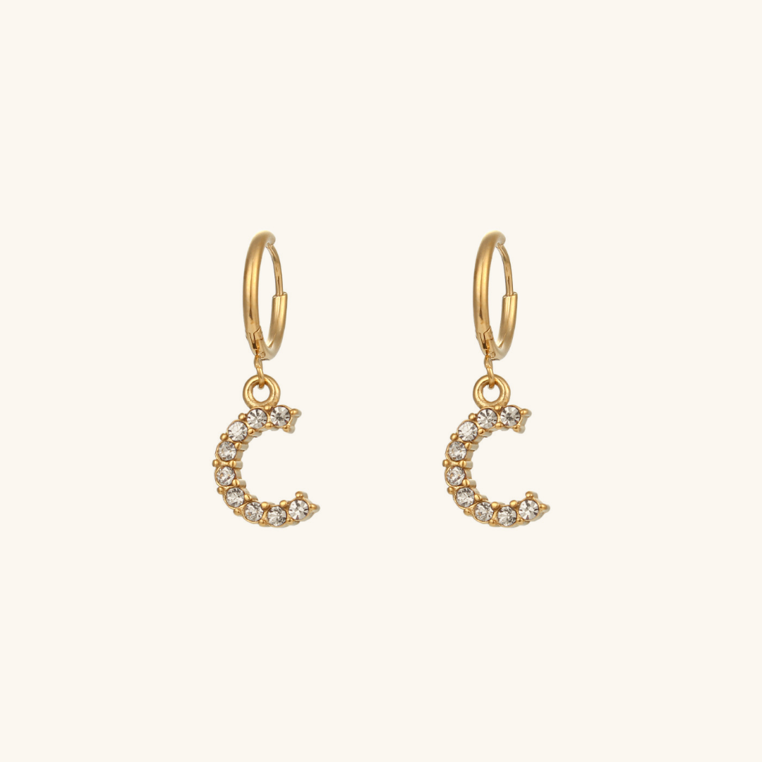 Wilhemina Initial Letter Earrings Image