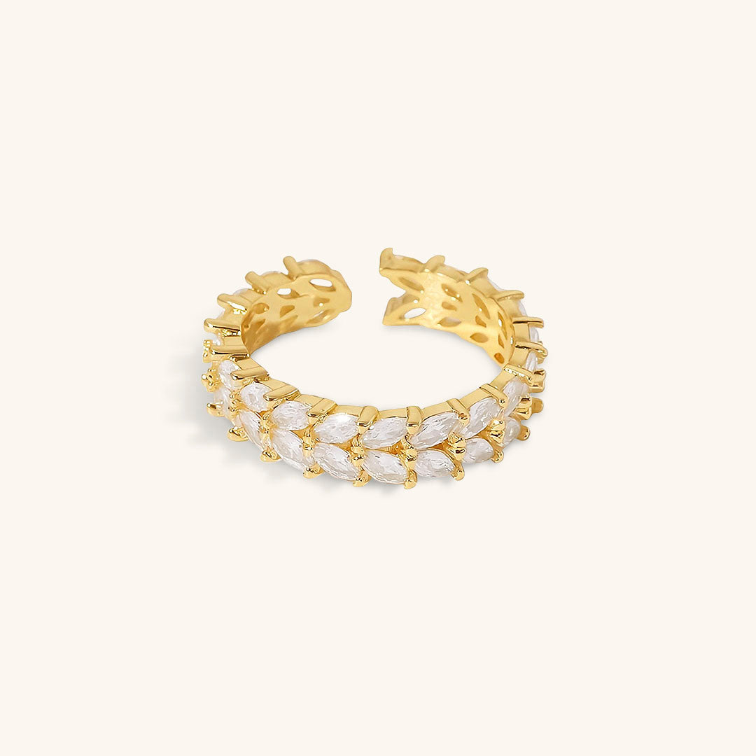 Clarisse Patterned Gold Ring Image