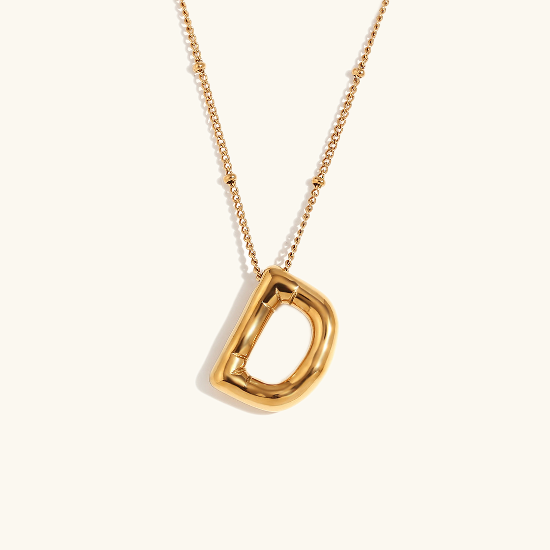 Balloon Gold Initial Necklace Image