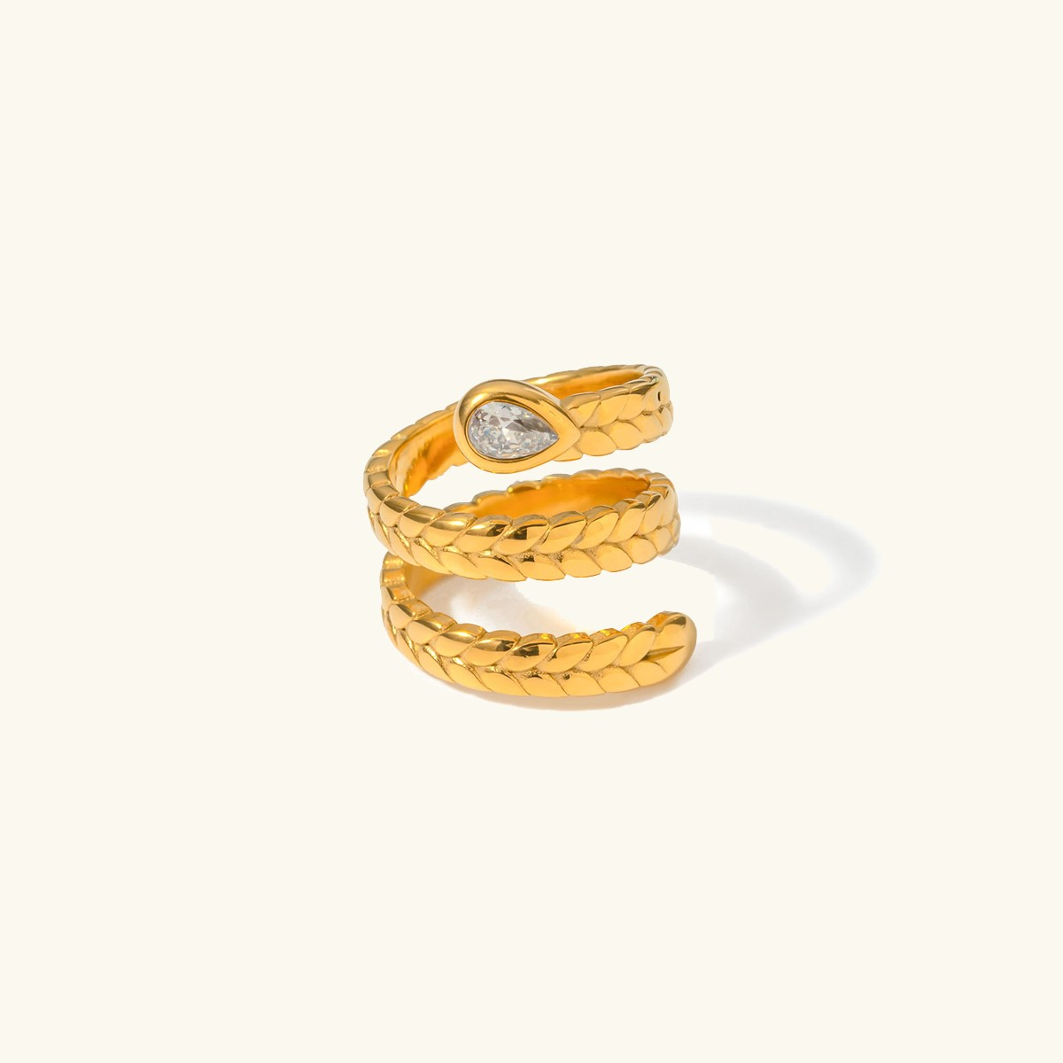Avari Golden Rings Davina Gold Serpent Ring โ Avaria