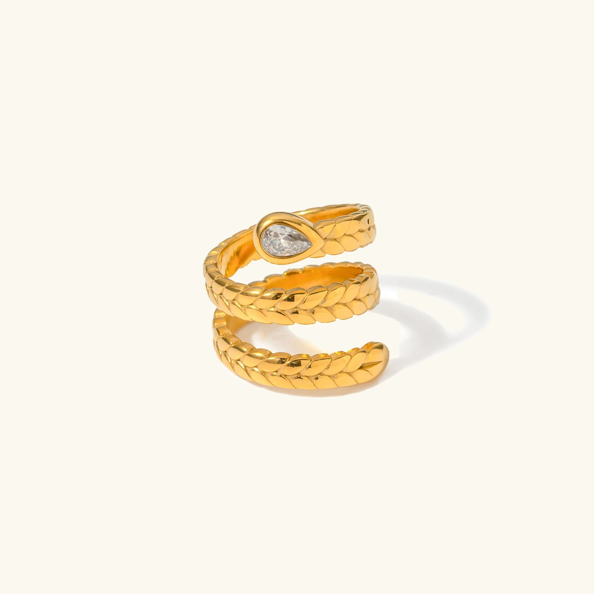 Davina Gold Serpent Ring Image