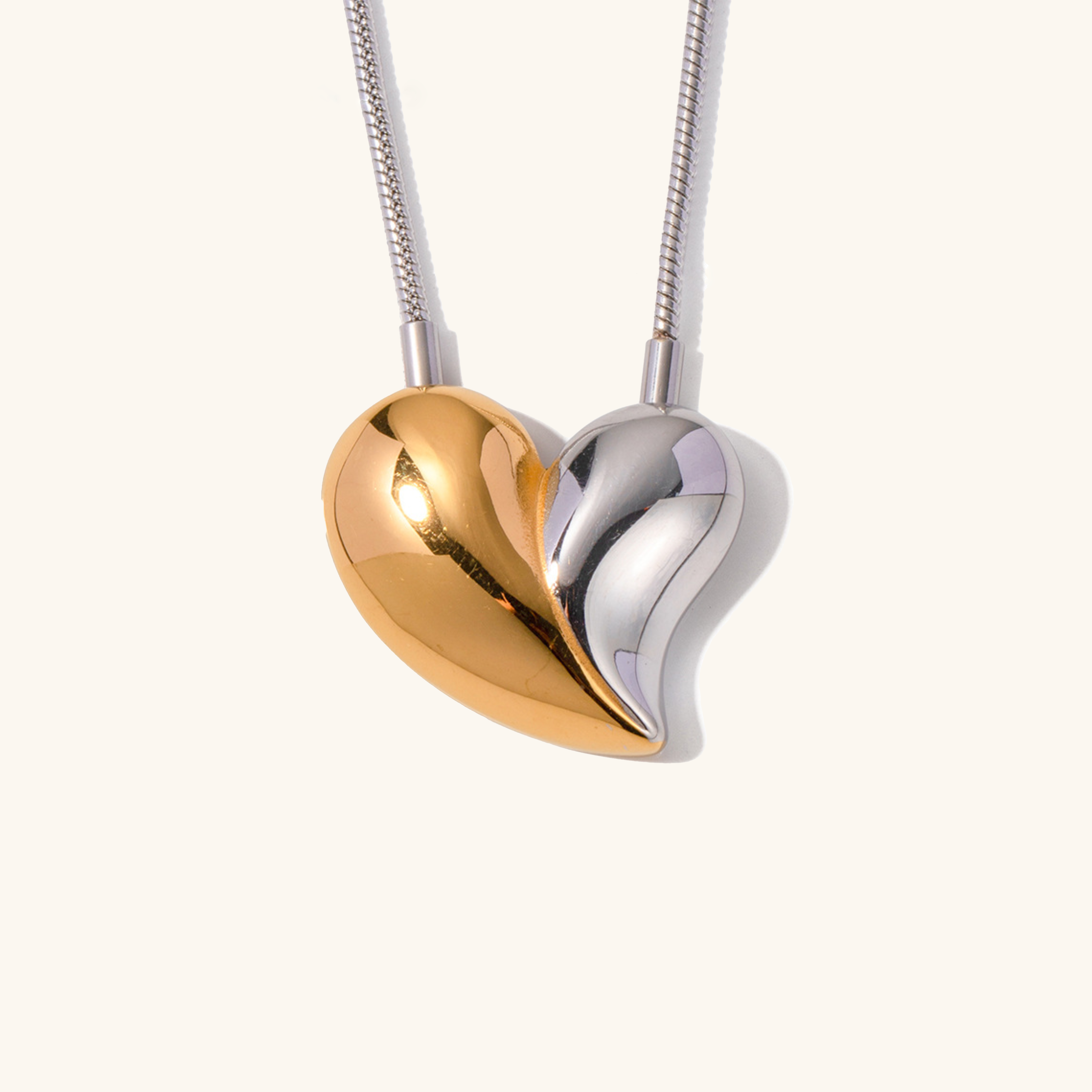 Dorothea Two Tone Heart Necklace Image