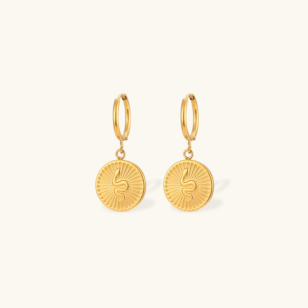 Eliana Serpent Coin Earrings Image