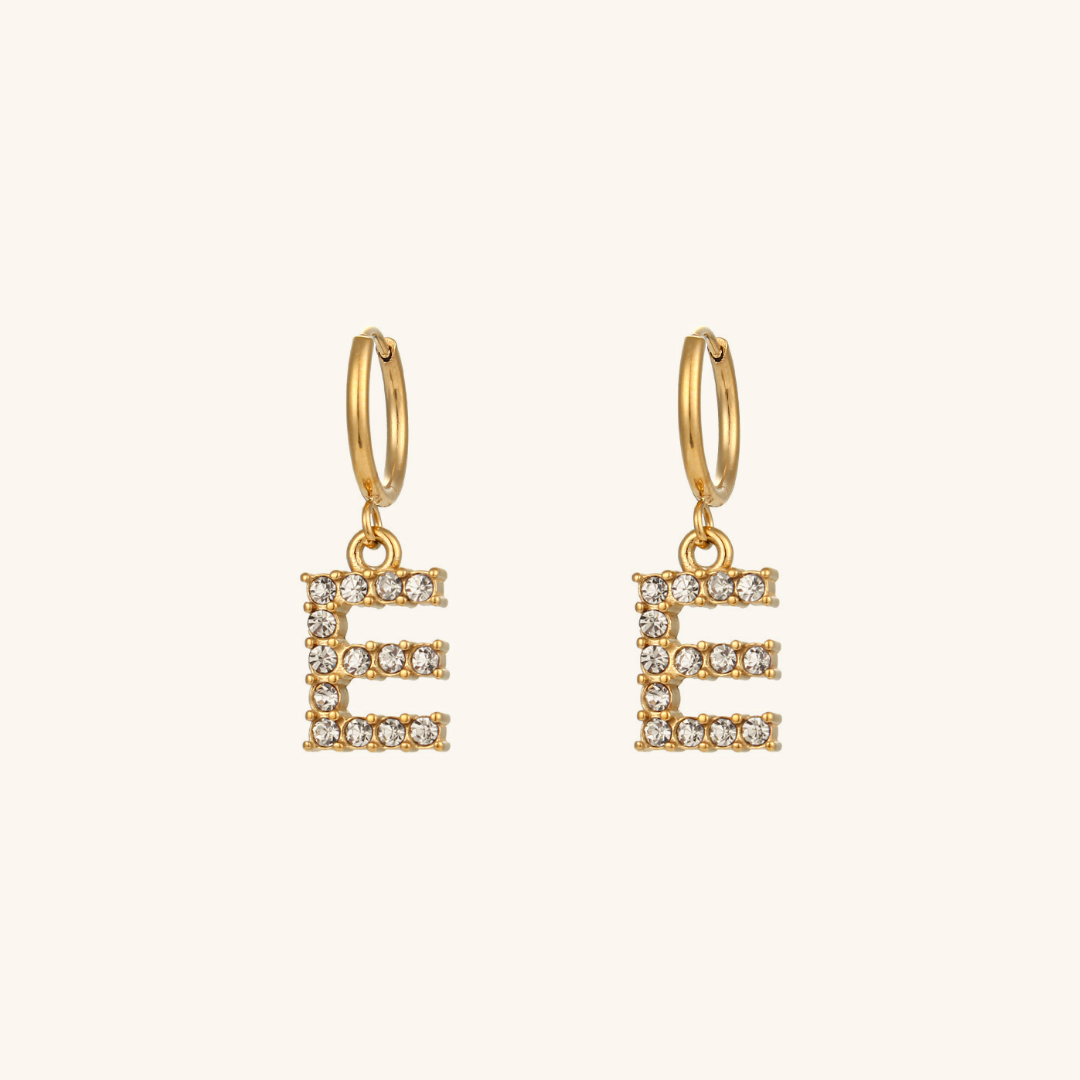 Wilhemina Initial Letter Earrings Image