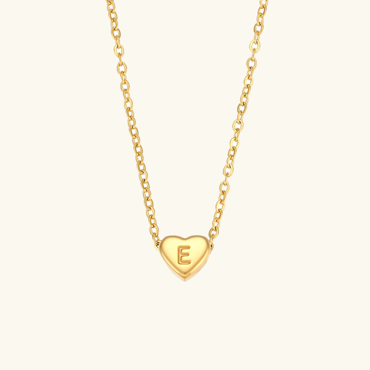Heart Initial Gold Necklace