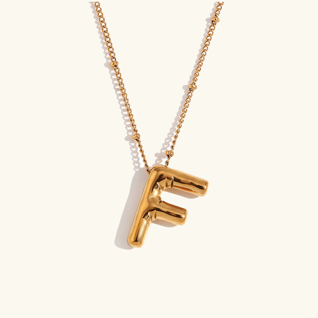 Balloon Gold Initial Necklace Image