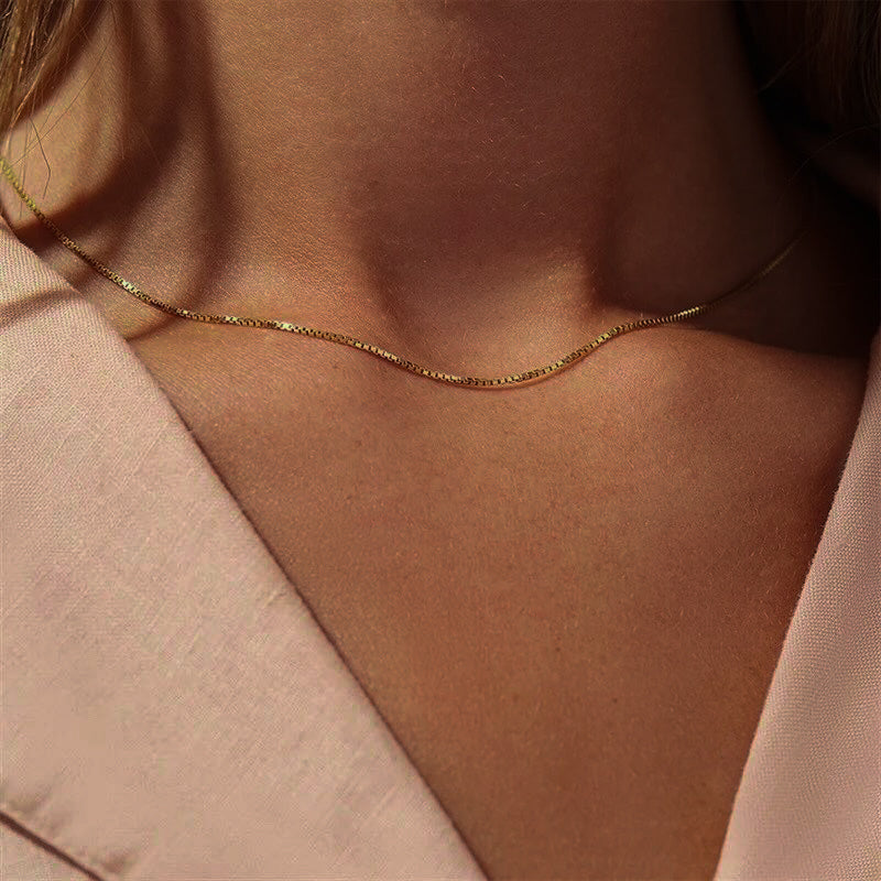 Danica Box Chain Gold Necklace Image