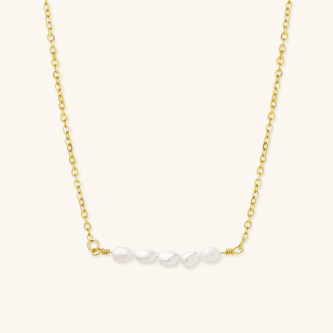 Fleur Freshwater Pearl Gold Necklace Image