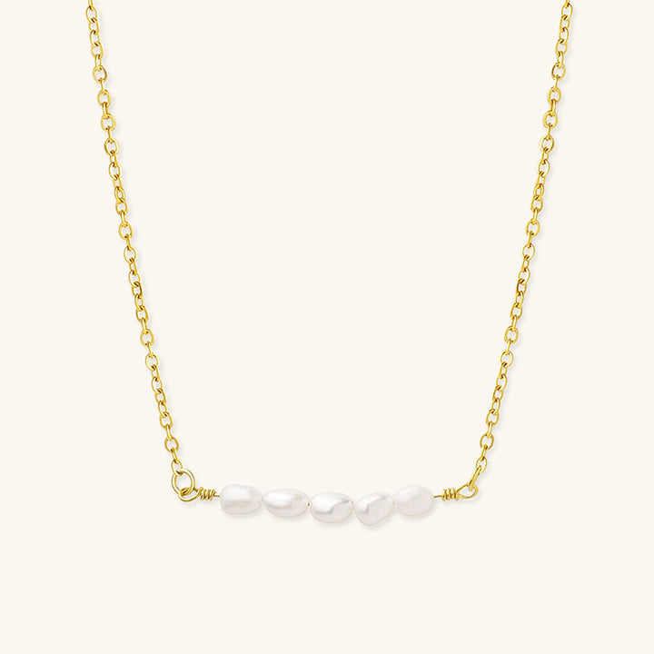 Fleur Freshwater Pearl Gold Necklace