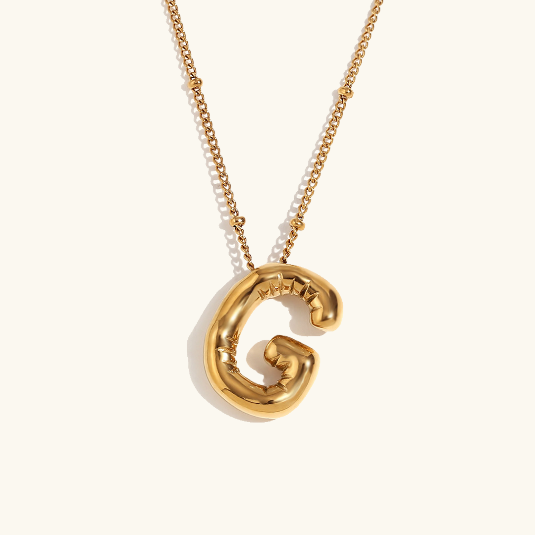 Balloon Gold Initial Necklace Image