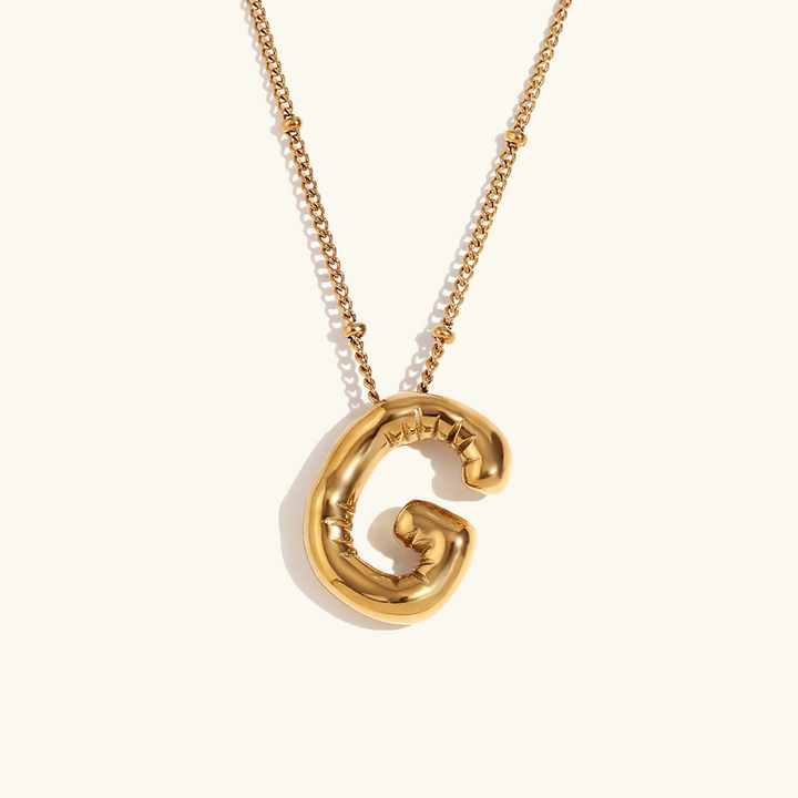 Balloon Gold Initial Necklace