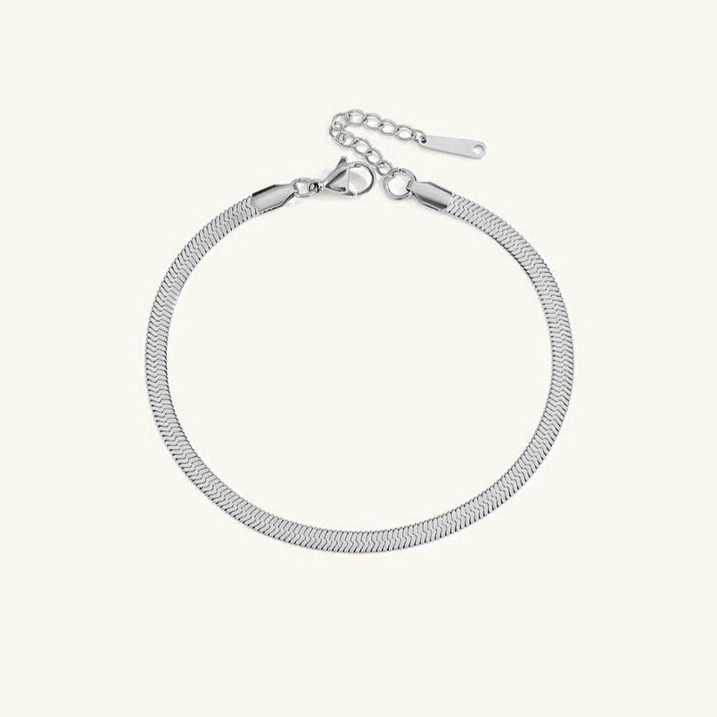 Gia Gold Herringbone Anklet Image