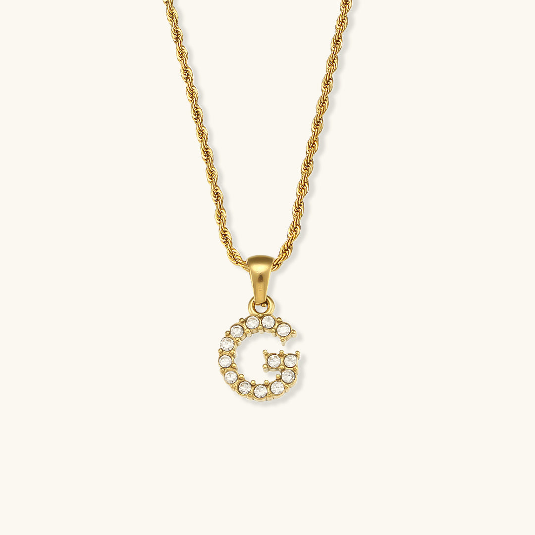 Maeve Letter Initial Diamond Necklace Image