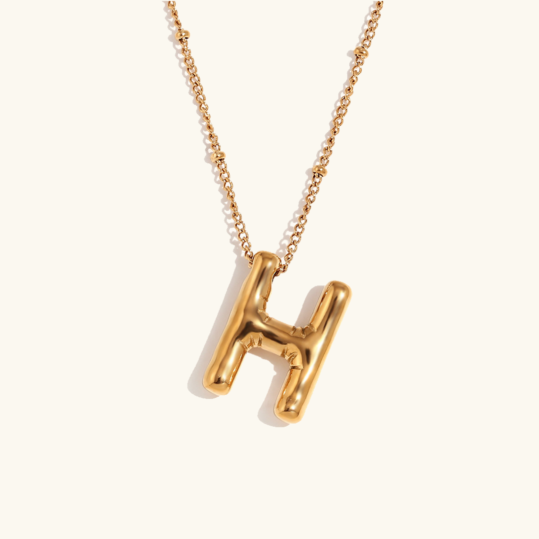 Balloon Gold Initial Necklace Image