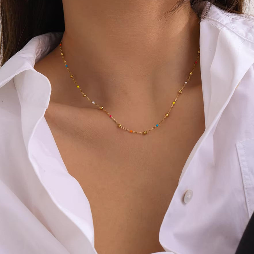 Amphitrite Gold Chain Bead Necklace Image