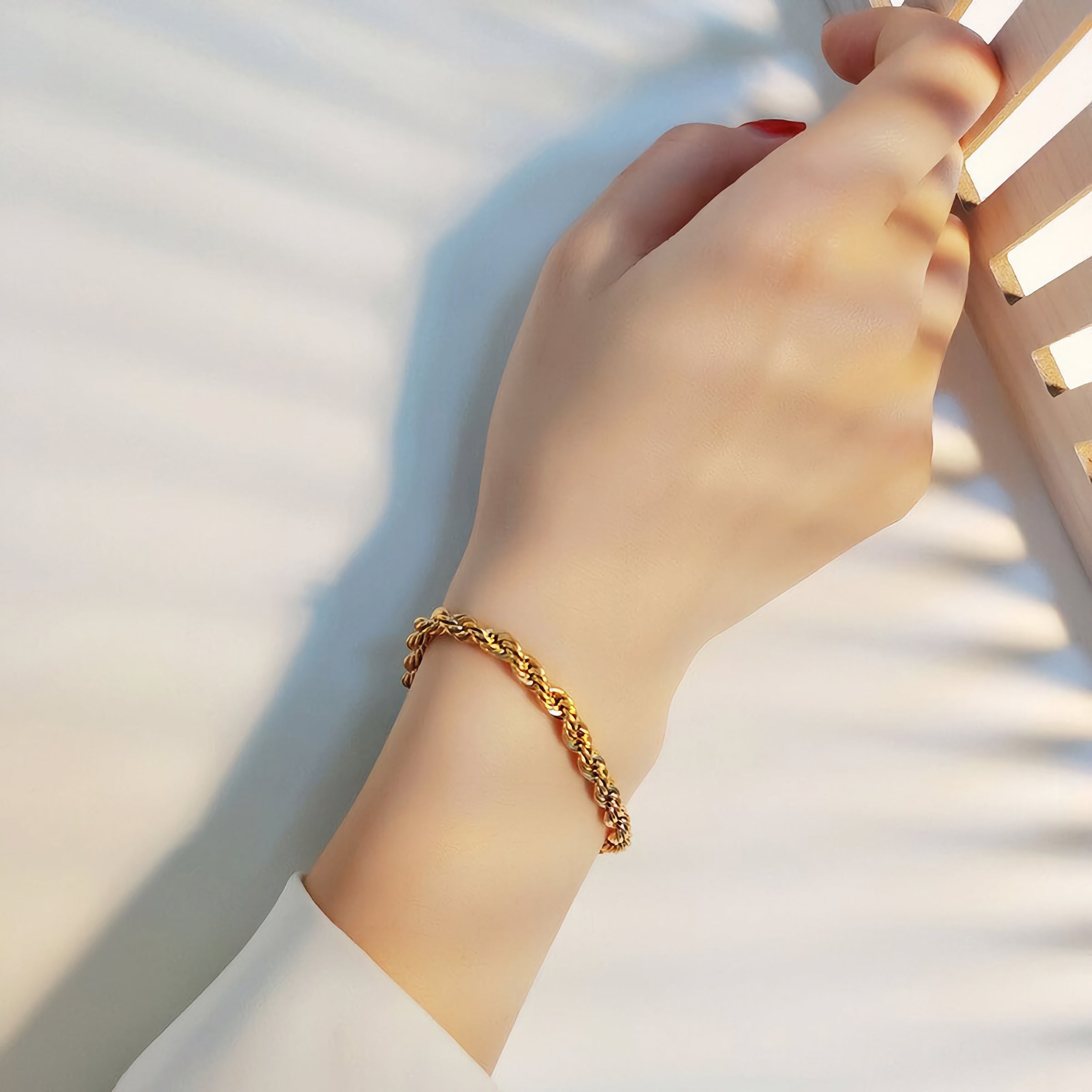 Clara Rope Chain Gold Bracelet Image