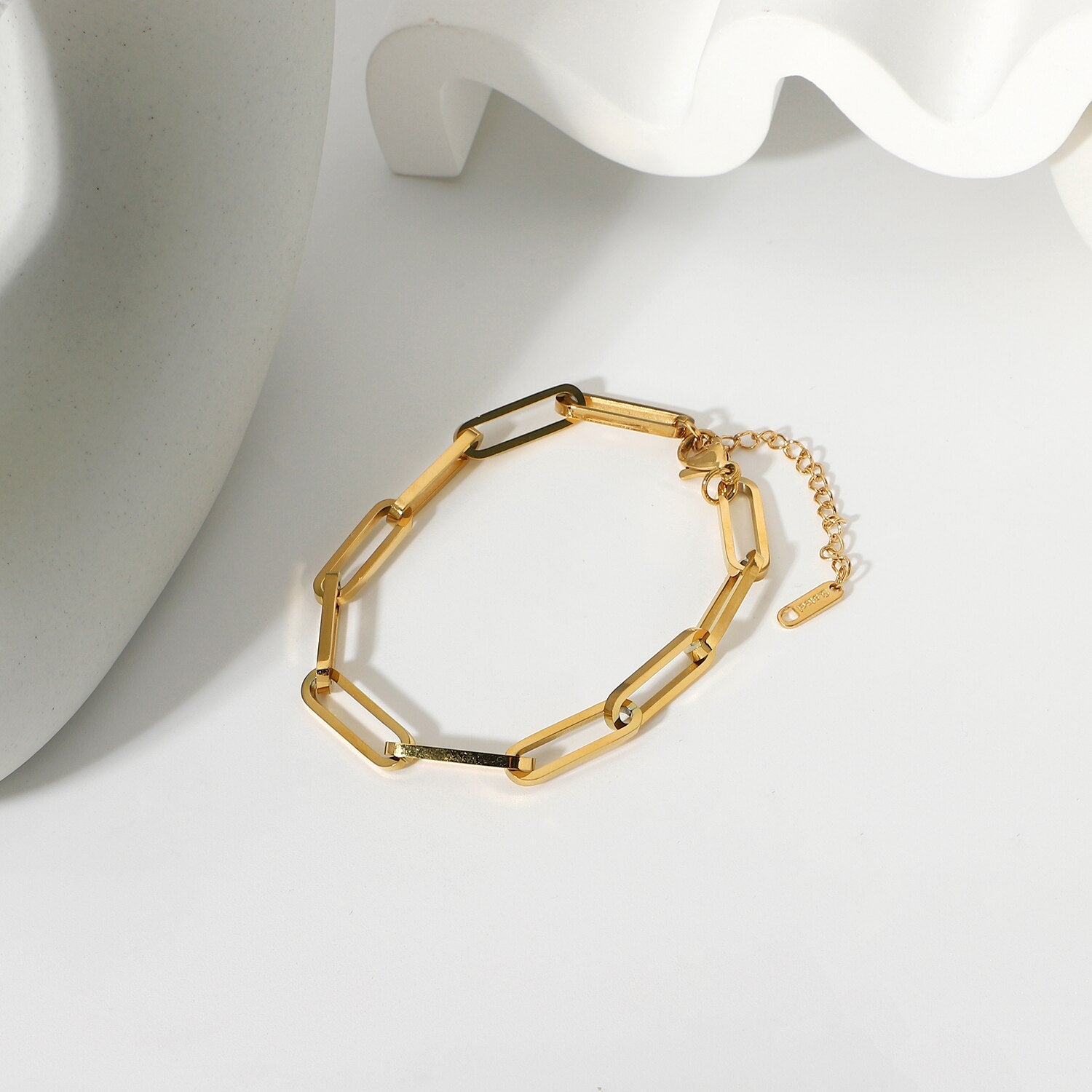 Asta Gold Paperclip Chain Bracelet Image